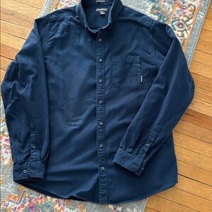 Eddie Bauer Men's Navy shirt. 100% cotton.  Never worn.